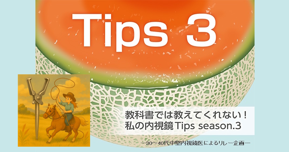 Tips 300　暗い検査室でも焦らない！ クリップ固定の新技術「Lariat Hooking Method」のススメ 小野 敏嗣（東京都健康長寿医療センター 消化器内視鏡内科）